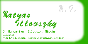 matyas illovszky business card