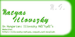 matyas illovszky business card